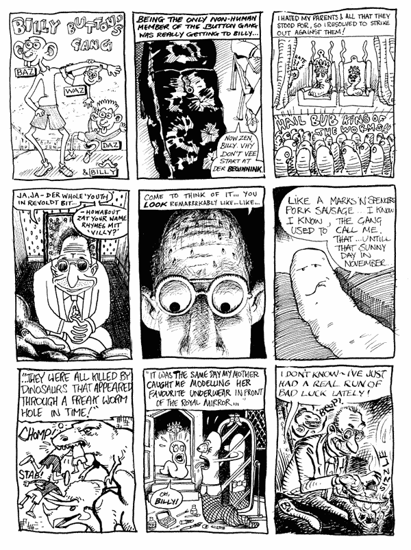 1 John Wilcock 2 Bob Harrison 3 mooncat 4 Steve Whitaker 5 Andy Roberts 6 Andrew Herbertson 7 John McCrea 8 Nick Abadzis 9 mooncat | All artwork &copy; individual artists. Not to be reproduced without permission