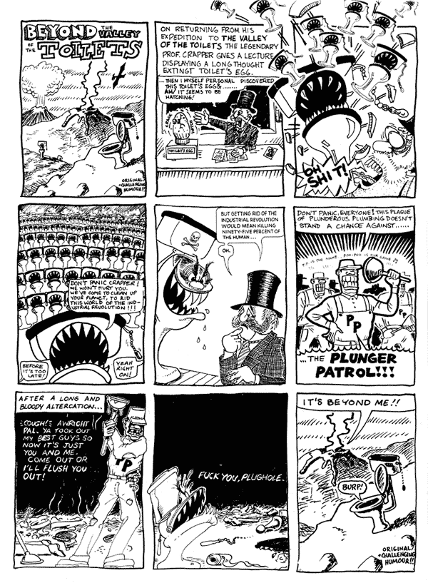 1 Andy Roberts  2 mooncat 3 Bob Harrison
4 Jonathan Wilcock 5 Donald Rooum 6 Andy Roberts
7 John Donnely 8 John Donnely 9 mooncat
All artwork � individual artists. Not to be reproduced without permission