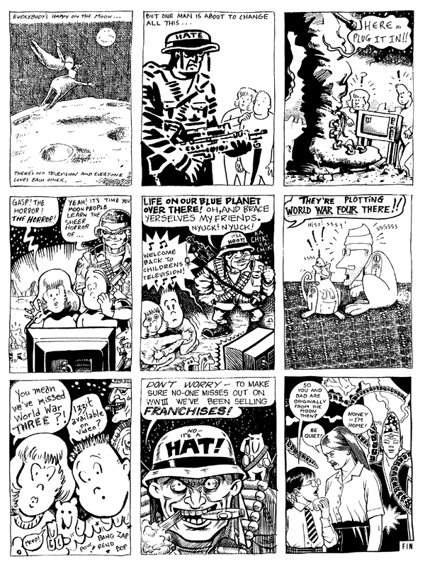 1 Chris Hogg 2 Phil Elliot 3 Martin Meeks
4 Nigel Lowrey 5 Bernado Maldinado 6 Max Traffic 
7 Lee Kennedy 8 David Morris 9 Steve Martin
All artwork � individual artists. Not to be reproduced without permission