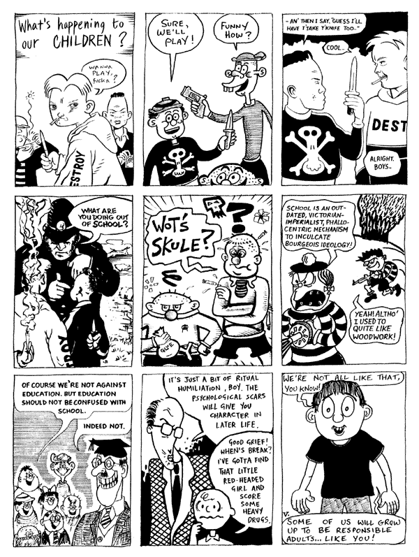 1 Casper Williams 2 Darryl Cunningham 3 Steve Martin
4 Martin Hall 5 Rich Z Starbuck 6 Gavin Burrows 7 Donald Rooum 8 Chris Askham 9 Vic Pratt
All artwork � individual artists. Not to be reproduced without permission